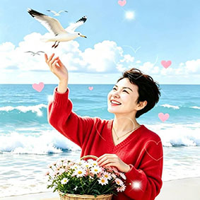 威海老码头：女士突流鼻血不止，十三推传承弟子泳颐出手解围